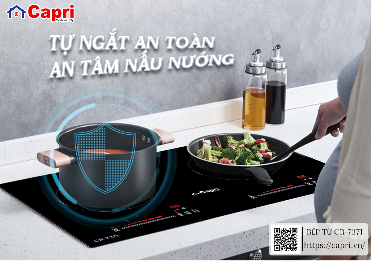 Sử dụng các tính năng an toàn của bếp